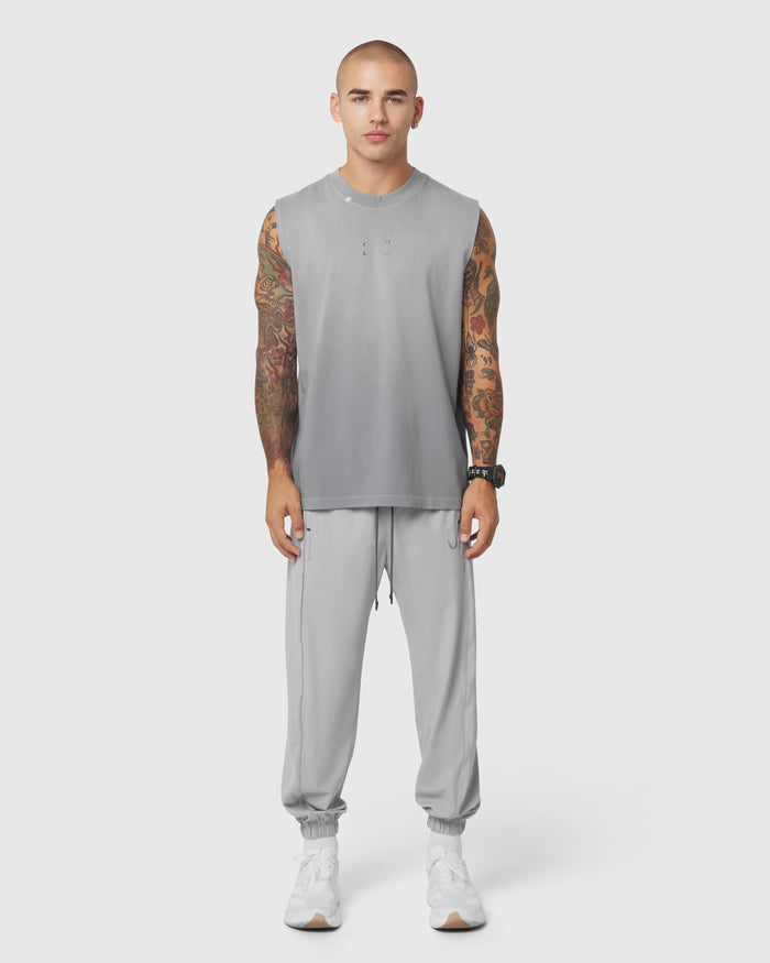 0807. Tech Essential™ Relaxed Cutoff - Slate Grey Sun Fade