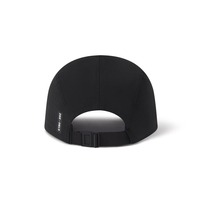 0813 Tetra-Lite Vented Hat in black, back view showing adjustment strap