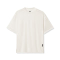 flatlay AeroSilver Oversized Tee in ivory cream, front view