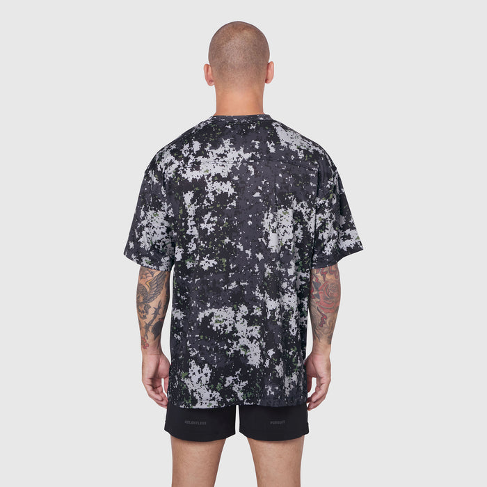 0822. AeroSilver® Oversized Tee - Pixel Camo