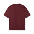 flatlay Supima® Oversized Tee in crimson, front view