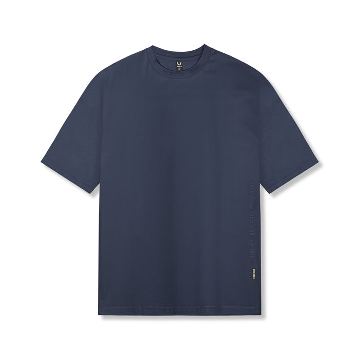 Flatlay of 0824 Supima® Oversized Tee in navy, front view