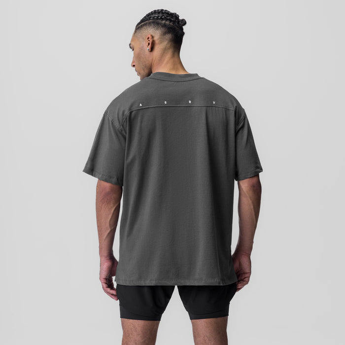 Supima® Oversized Tee in raven, back view worn by male model