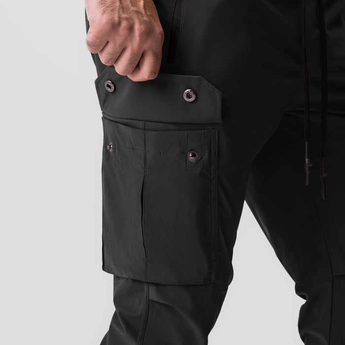 Tetra-Lite® Cargo High Rib Jogger in black, worn with cargo pocket detail visible