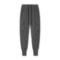 flatlay Tetra-Lite Cargo High Rib Jogger in space grey, front view