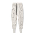 Flatlay of Tetra-Lite Cargo High Rib Jogger in stone, front view