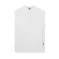 flatlay Silver-Lite 2.0 Oversized Cutoff sleeveless tank in white, front view