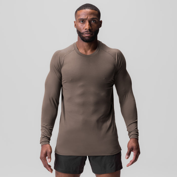 3D-Lite® 2.0 Fitted Long Sleeve in Deep Taupe, worn by model front view