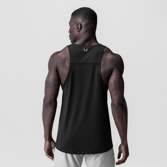 Black 3D-Lite® 2.0 Lycra® Pro Singlet worn by model, back view