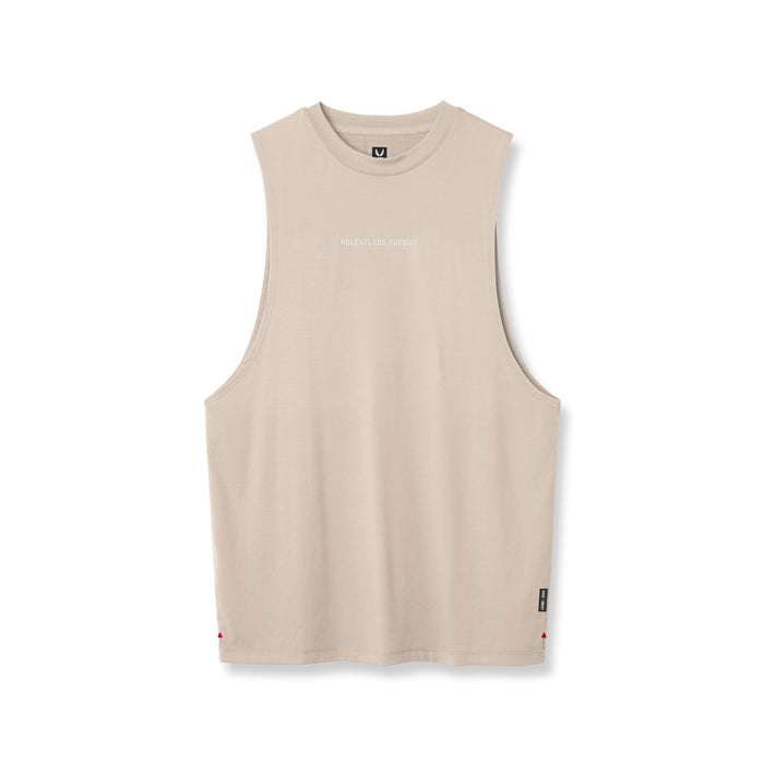 flatlay of 0837. 3D-Lite® 2.0 Lycra® Muscle Tank in Sand Smoke, front view