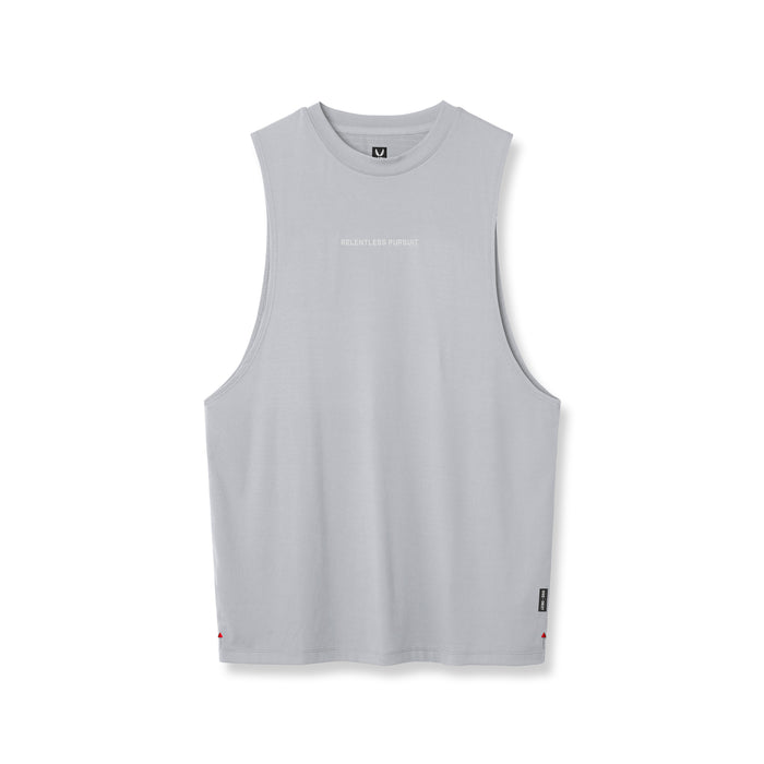 flatlay 0837. 3D-Lite® 2.0 Lycra® Muscle Tank in slate grey, front view