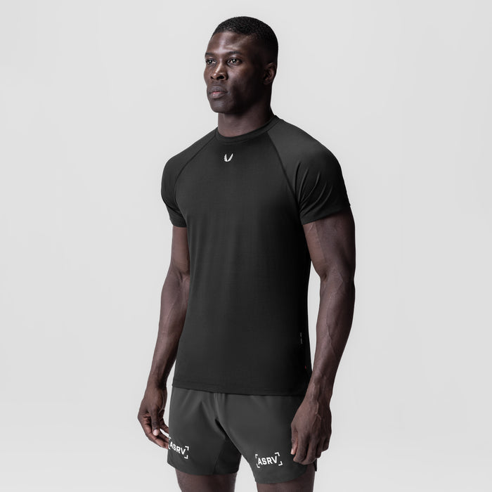 3D-Lite® 2.0 Lycra® Fitted Tee in black worn by model, front three-quarter view
