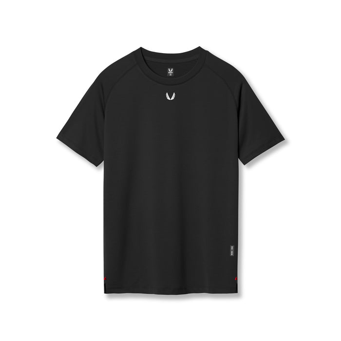 flatlay 0839 3D-Lite® 2.0 Lycra® Fitted Tee in black, front view