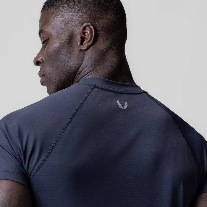 3D-Lite® 2.0 Lycra® Fitted Tee in navy, worn by model shown from back