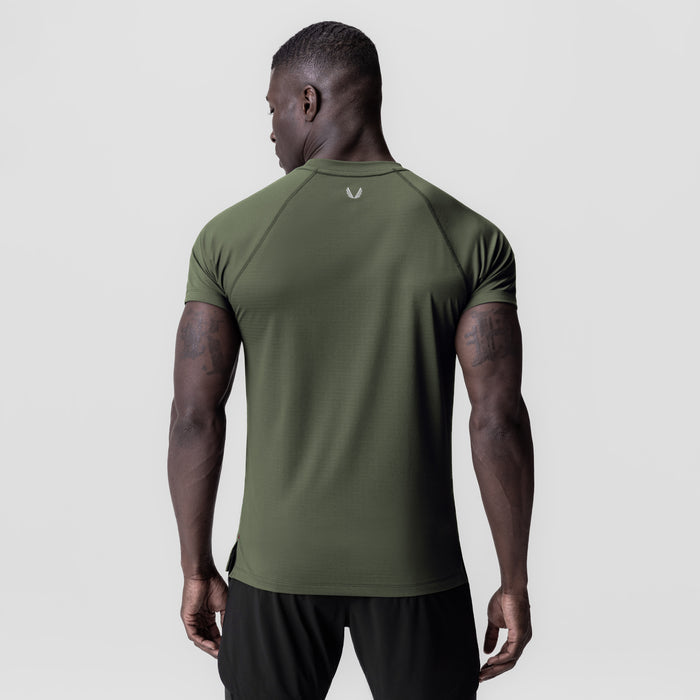 3D-Lite® 2.0 Lycra® Fitted Tee in olive, back view on model