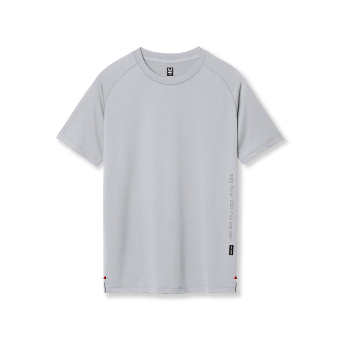 flatlay 0839. 3D-Lite® 2.0 Lycra® Fitted Tee in slate grey, front view