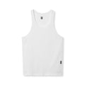 flatlay CottonPlus Standard Slim Tank in white, front view