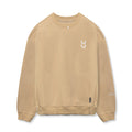 flatlay Tech Essential Distressed Crewneck sweatshirt in khaki, front view