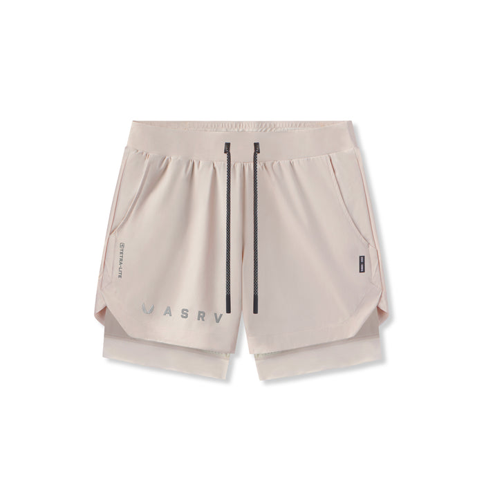 flatlay Tetra-Lite 5" Liner Short in Chai, front view