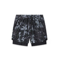 flatlay Tetra-Lite Liner Short in pixel camo black, top view
