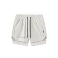 flatlay Tetra-Lite 5" Liner Short in stone, front view