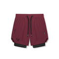 flatlay Tetra-Lite 7" Liner Short in Crimson and Black, front view