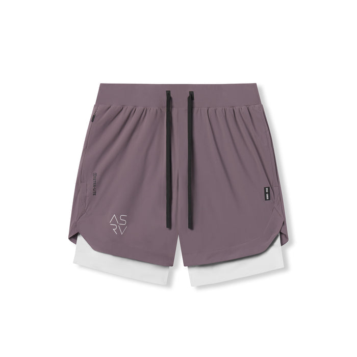 flatlay Tetra-Lite 7" Liner Shorts in Moonscape Cyber and White, top view