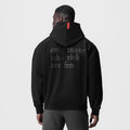 Tech-Terry Zip Pocket Hoodie in black, back view on model