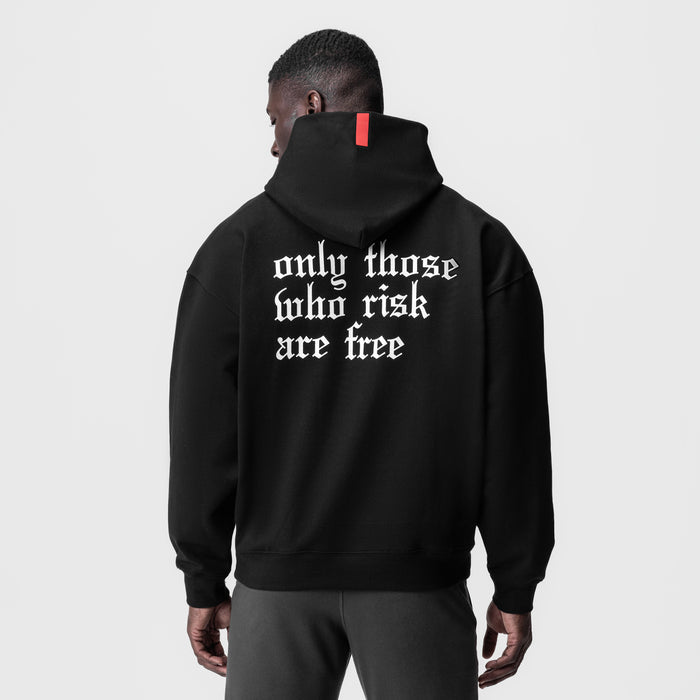 Tech-Terry Zip Pocket Hoodie in black, back view on model