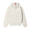 flatlay Tech-Terry Zip Pocket Hoodie in stone, back view