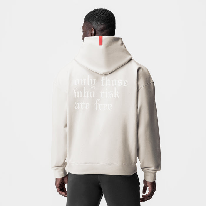 Tech-Terry Zip Pocket Hoodie in stone, back view worn by model