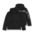 Black Sherpa Recovery Full Zip Hoodie displayed on two figures, front and back views
