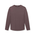 flatlay AeroSilver Training Long Sleeve in nightshade with space bracket design, front view