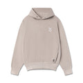 flatlay Tech Essential Distressed Hoodie in faded chai, front view