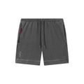 flatlay Tech Essential Sweat Short in faded grey, front view
