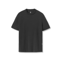 flatlay of black Supima® Essential Tee, front view on white background