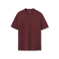 flatlay Supima Essential Tee in crimson, front view