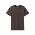 flatlay Supima Essential Tee in dark earth, front view