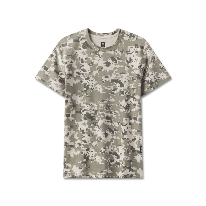 flatlay Supima® Essential Tee in digital camo, front view