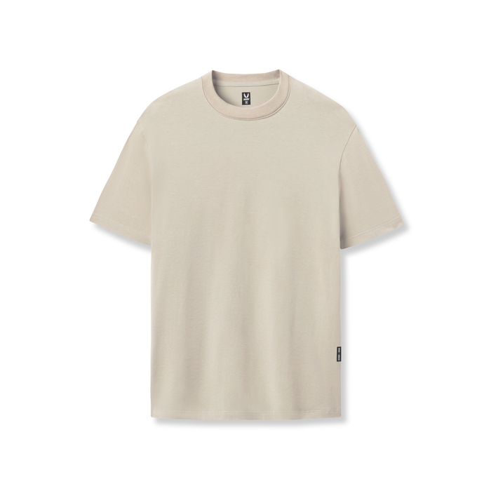 flatlay Supima Essential Tee in Sand Smoke, front view