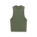 flatlay Supima® Muscle Tank in olive, front view