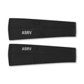 flatlay ASRV body-mapped arm sleeves in black, pair view
