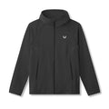 flatlay Performance Fleece Zip Hoodie in black, front view