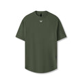 flatlay Laser-Vent Established Tee in olive green, front view on invisible model