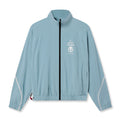 flatlay Aerotex Track Jacket in light sky blue, front view
