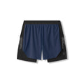 flatlay Aerotex Hybrid Liner Short in navy and black, front view