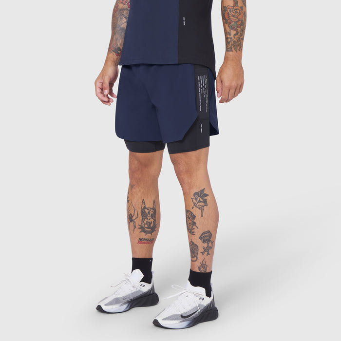 0953. Aerotex™ Hybrid Liner Short - Navy/Black