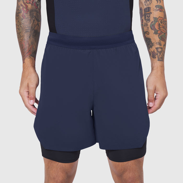 0953. Aerotex™ Hybrid Liner Short - Navy/Black
