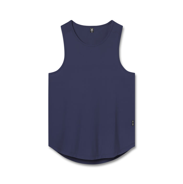 Flatlay of Laser-Vent Tank Top in navy, front view