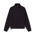 flatlay Aerotex Quarter-Zip Jacket in black, front view